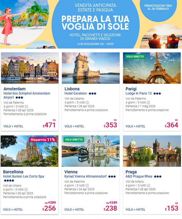 🥚 Speciale Volo + Hotel a  Pasqua! 🧳